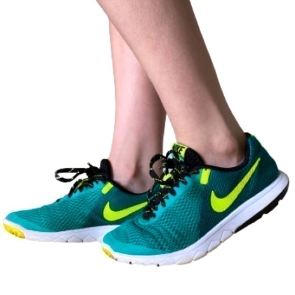 Nike Flex Run RN 5 Blue/Green Sneakers​​​​​​​​​​​​​​​​​​​​​​​​​​ - Picture 1 of 11
